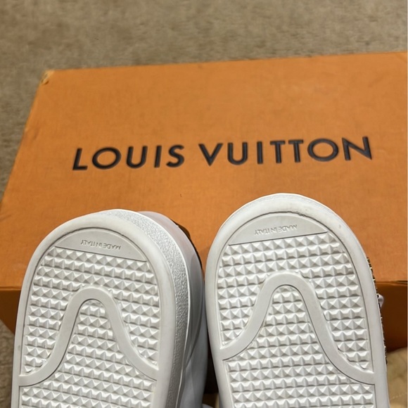 Louis Vuitton Frontrow Leather Trainers Monogram Sneakers 38.5 - Picture 11 of 11